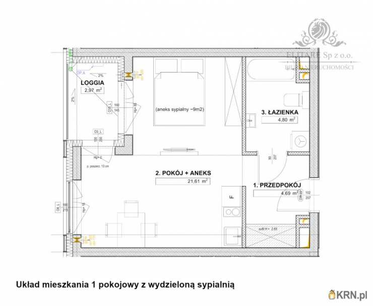 Wrocław, Krzyki, ul. , 1 pokojowe, Mieszkanie  na sprzedaż