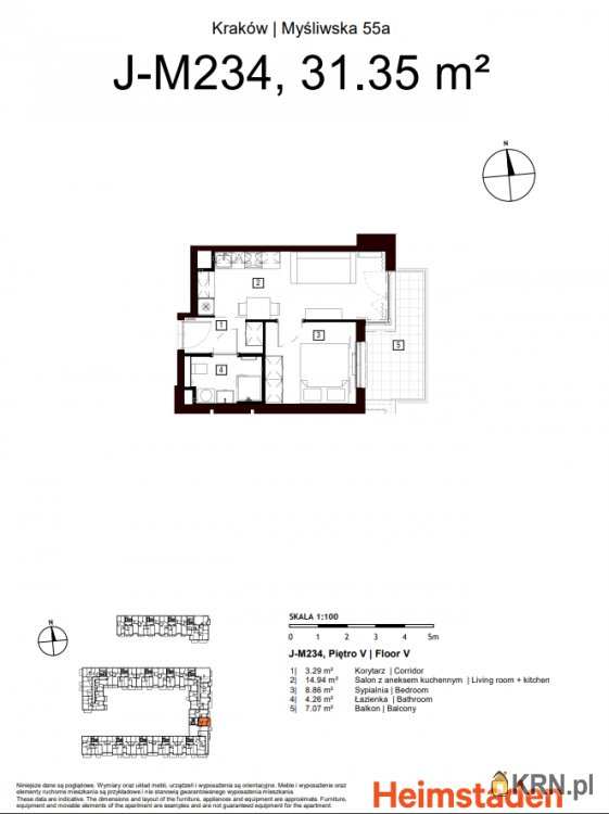 Mieszkanie  na sprzedaż, 2 pokojowe, Kraków, Podgórze/Płaszów, ul. Myśliwska