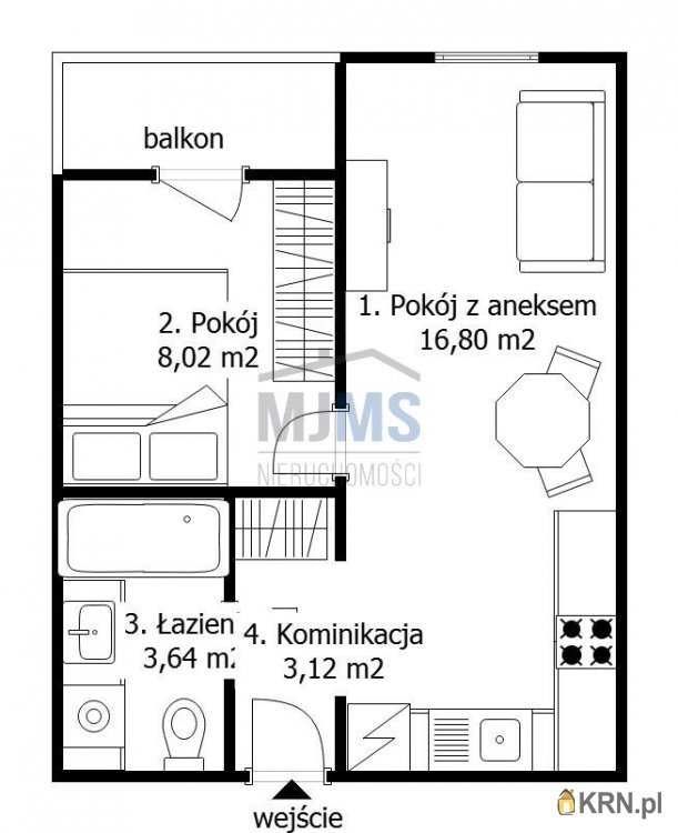 Rumia, Zagórze, ul. Towarowa, Mieszkanie  do wynajęcia, 2 pokojowe