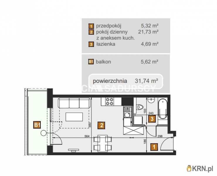 Kraków, Dębniki, ul. dr. J. Babińskiego, Mieszkanie  na sprzedaż, 1 pokojowe