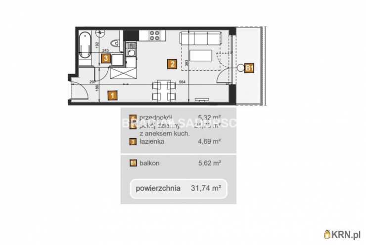 Kraków, Dębniki, ul. dr. J. Babińskiego, Mieszkanie  na sprzedaż, 1 pokojowe