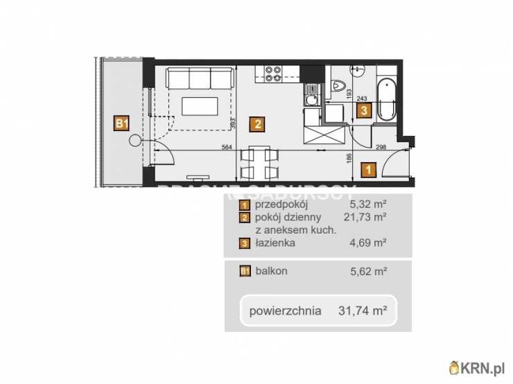 Kraków, Dębniki, ul. dr. J. Babińskiego, Mieszkanie  na sprzedaż, 1 pokojowe