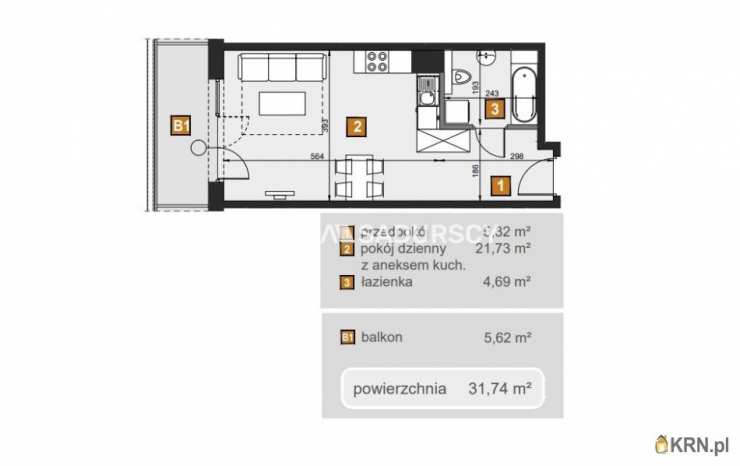 Kraków, Dębniki, ul. dr. J. Babińskiego, Mieszkanie  na sprzedaż, 2 pokojowe