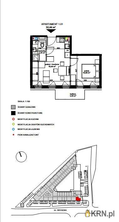 Mieszkanie  na sprzedaż, 2 pokojowe, Wrocław, Krzyki, ul. 