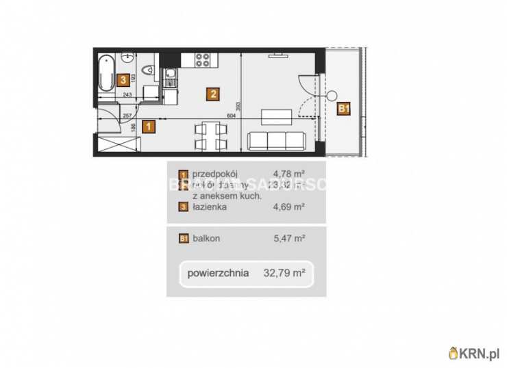 Kraków, Dębniki, ul. dr. J. Babińskiego, Mieszkanie  na sprzedaż, 1 pokojowe