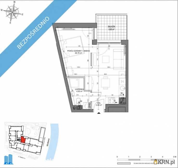 Mieszkanie  na sprzedaż, Gdańsk, Śródmieście, ul. Wiosny Ludów, 1 pokojowe
