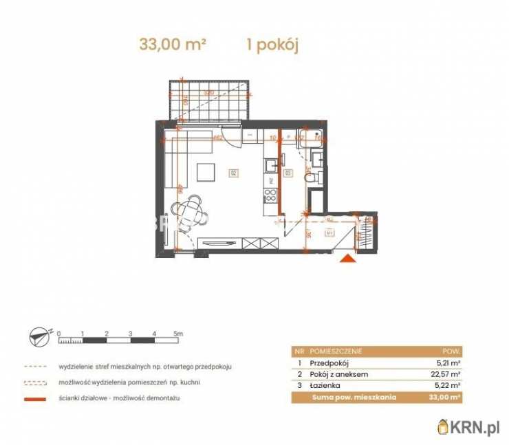 Katowice, ul. Ceglana, Mieszkanie  na sprzedaż, 1 pokojowe