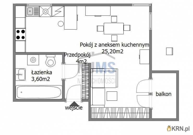 Mieszkanie  do wynajęcia, 1 pokojowe, Reda, ul. Olimpijska