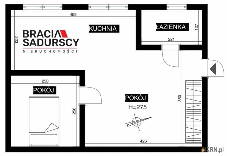 Kraków, Grzegórzki, ul. A. Lubomirskiego, 2 pokojowe, Mieszkanie  na sprzedaż