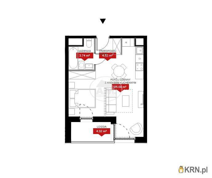 Mieszkanie  na sprzedaż, Wrocław, Psie Pole/Kleczków, ul. W. Reymonta, 1 pokojowe