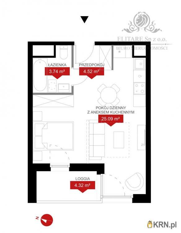 Mieszkanie  na sprzedaż, 1 pokojowe, Wrocław, Psie Pole, ul. 