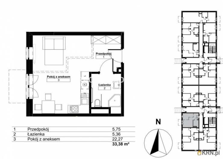 Kraków, Bieżanów-Prokocim/Złocień, ul. , Mieszkanie  na sprzedaż, 2 pokojowe