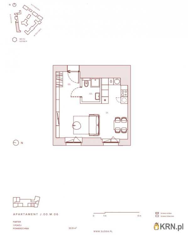 1 pokojowe, Mieszkanie  na sprzedaż, Wrocław, Krzyki, ul. 