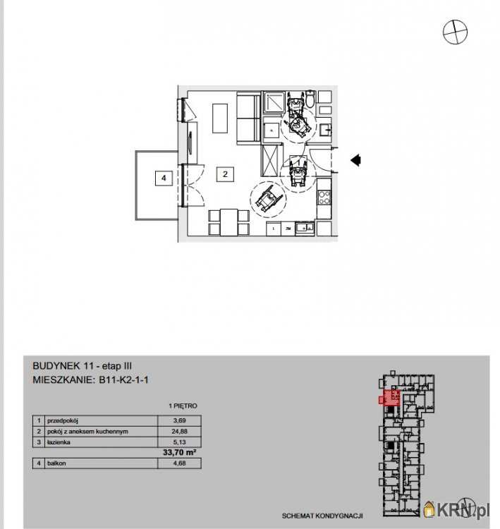Wrocław, Fabryczna, ul. , 1 pokojowe, Mieszkanie  na sprzedaż