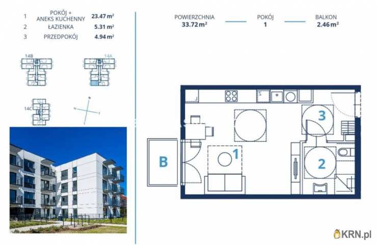 Kraków, Dębniki/Ruczaj, ul. Czerwone Maki, Mieszkanie  na sprzedaż, 1 pokojowe