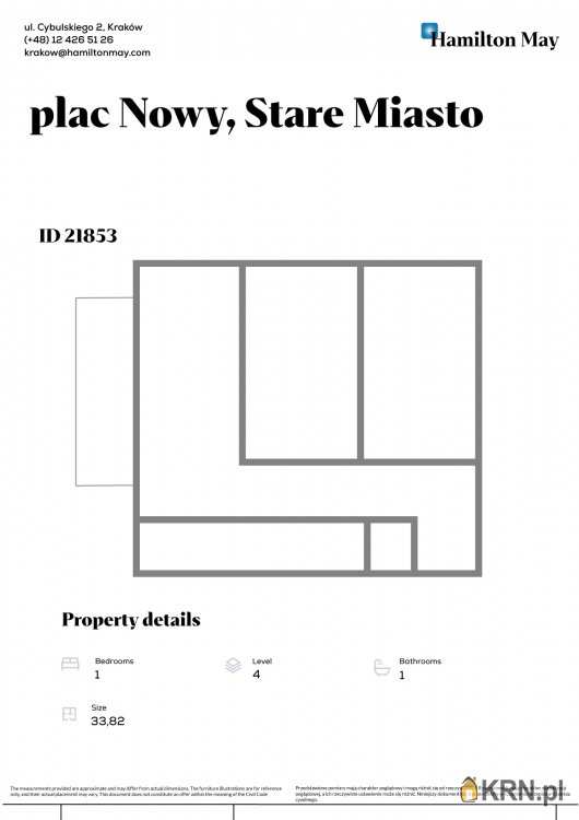 Mieszkanie  na sprzedaż, , Kraków, Stare Miasto/Kazimierz, ul. Nowy
