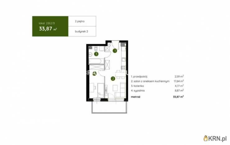 Kraków, Prądnik Biały, ul. Władysława Łokietka, Mieszkanie  na sprzedaż, 2 pokojowe