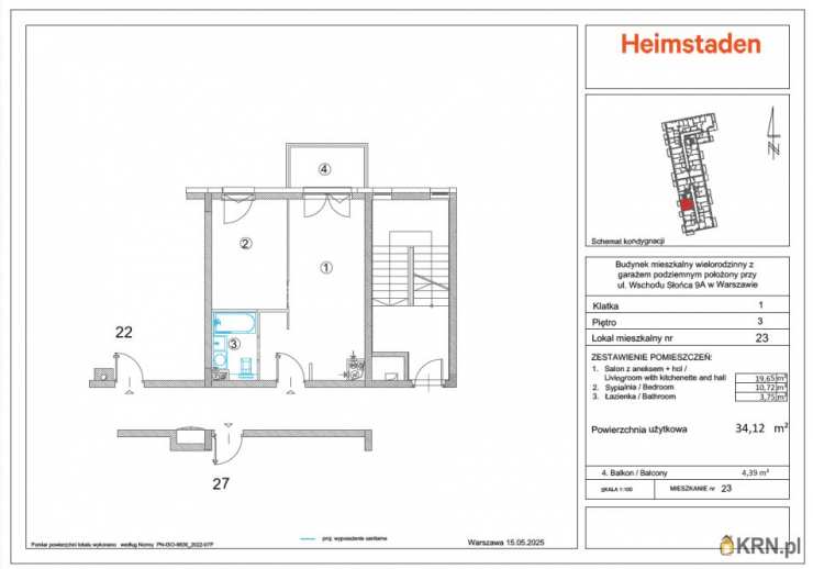 Mieszkanie  na sprzedaż, 2 pokojowe, Warszawa, ul. 