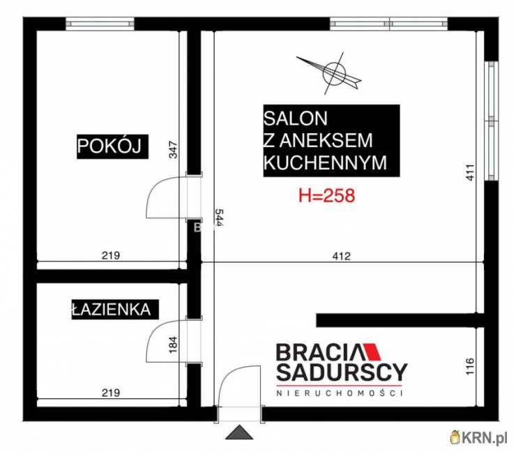 Kraków, Grzegórzki/Dąbie, ul. Dąbska, Mieszkanie  na sprzedaż, 2 pokojowe