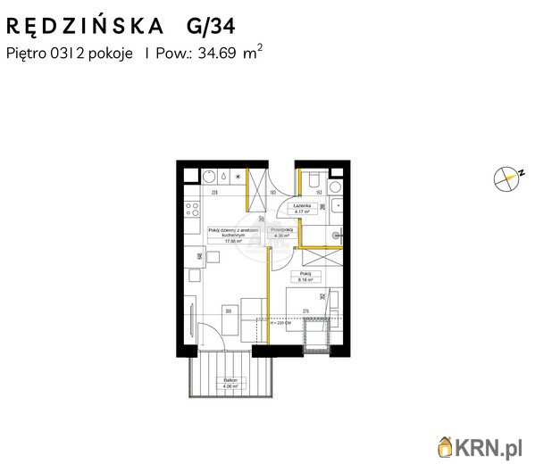 Mieszkanie  na sprzedaż, Wrocław, Fabryczna/Maślice, ul. Rędzińska, 2 pokojowe