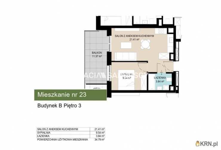 2 pokojowe, Mieszkanie  na sprzedaż, Kraków, Wzgórza Krzesławickie, ul. Kantorowicka