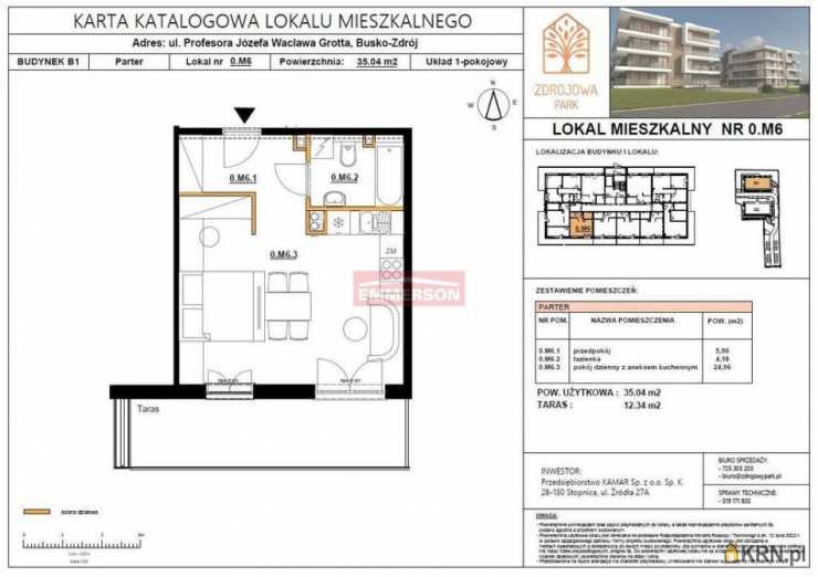 Mieszkanie  na sprzedaż, Busko-Zdrój, ul. , 1 pokojowe