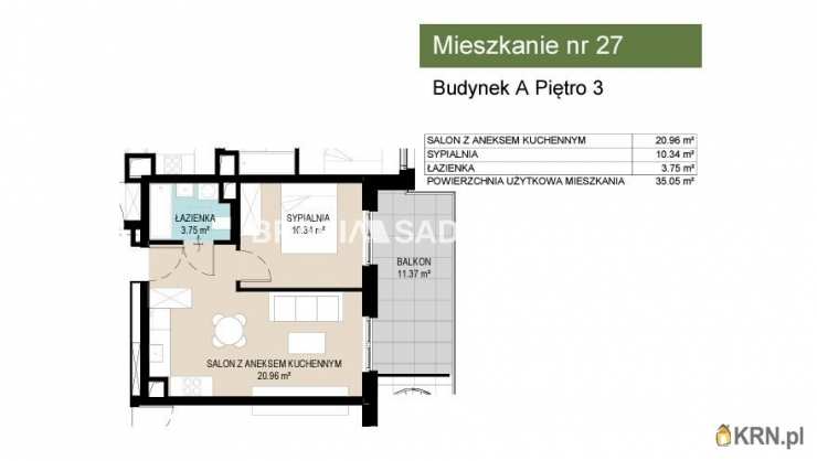 2 pokojowe, Mieszkanie  na sprzedaż, Kraków, Wzgórza Krzesławickie, ul. Kantorowicka