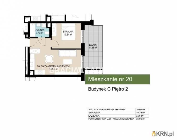 Kraków, Wzgórza Krzesławickie, ul. Kantorowicka, Mieszkanie  na sprzedaż, 2 pokojowe