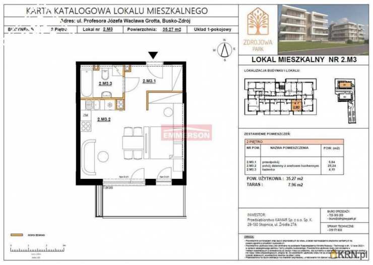 Mieszkanie  na sprzedaż, 1 pokojowe, Busko-Zdrój, ul. 