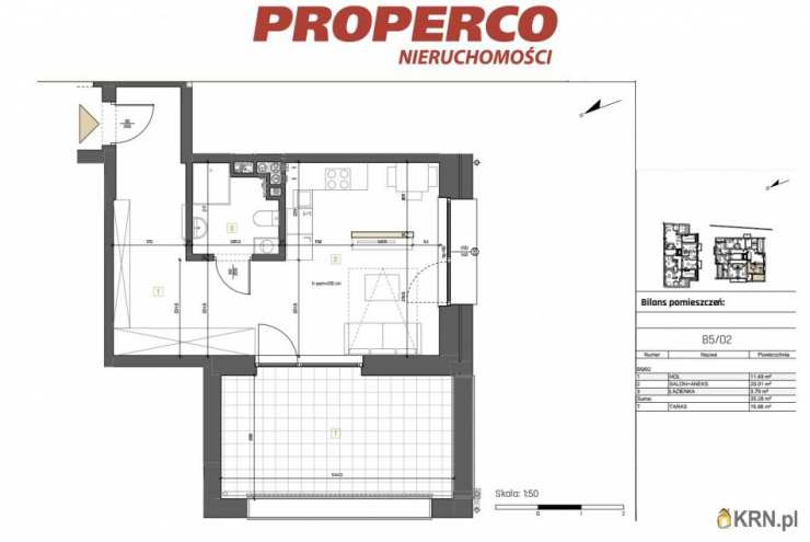 Mieszkanie  na sprzedaż, Kielce, ul. K. Kaczyńskiego, 1 pokojowe