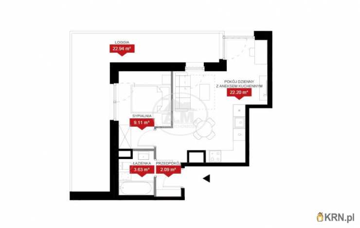 Mieszkanie  na sprzedaż, Wrocław, Psie Pole/Kleczków, ul. W. Reymonta, 2 pokojowe