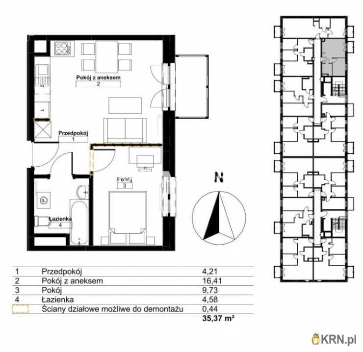 Mieszkanie  na sprzedaż, 2 pokojowe, Kraków, Bieżanów-Prokocim/Złocień, ul. 