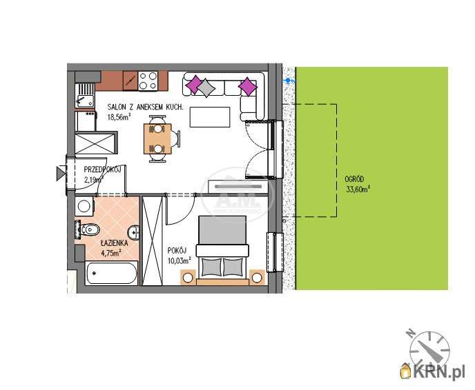 Mieszkanie  na sprzedaż, Siechnice, ul. św. Krzyża, 2 pokojowe