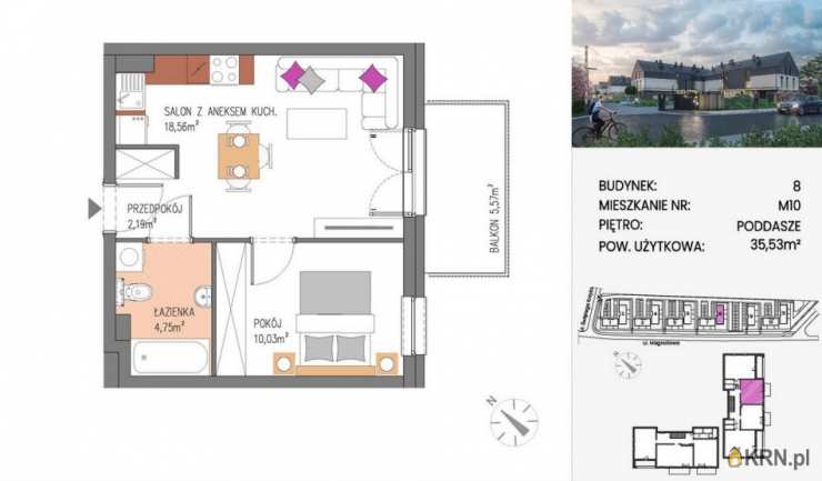 Siechnice, ul. , Mieszkanie  na sprzedaż, 2 pokojowe