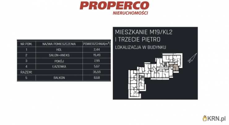 2 pokojowe, Mieszkanie  na sprzedaż, Jędrzejów, ul. 