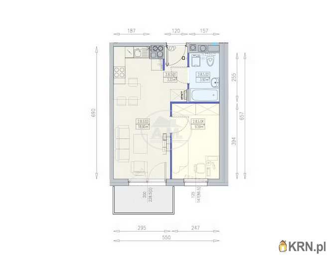 Mieszkanie  na sprzedaż, Wrocław, Krzyki/Partynice, ul. Braterska, 2 pokojowe