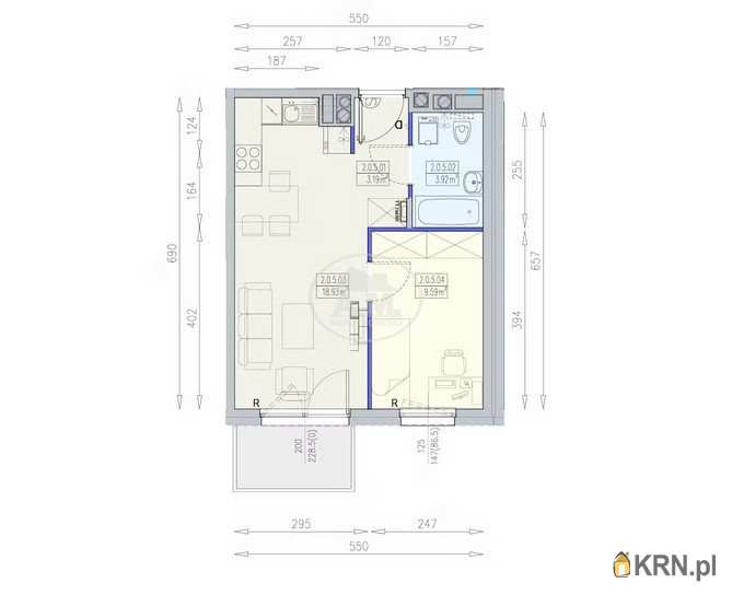 Mieszkanie  na sprzedaż, Wrocław, Krzyki/Partynice, ul. Braterska, 2 pokojowe