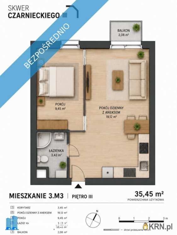 2 pokojowe, Poznań, Wilda, ul. S. Czarnieckiego, Mieszkanie  na sprzedaż