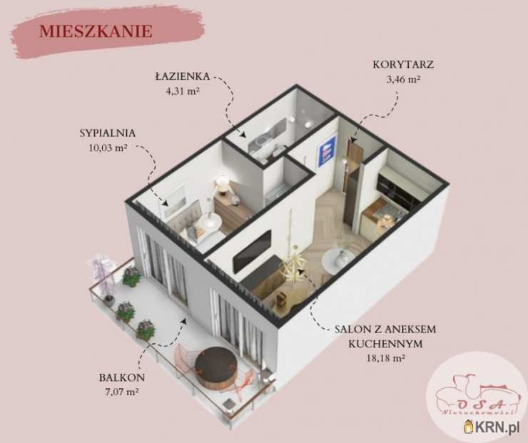 Września, ul. , 2 pokojowe, Mieszkanie  na sprzedaż