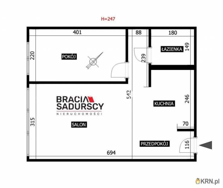 Mieszkanie  na sprzedaż, Kraków, Bieńczyce, ul. Kalinowe, 2 pokojowe