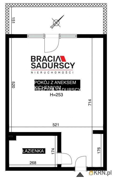 Mieszkanie  do wynajęcia, Kraków, Dębniki/Ruczaj, ul. prof. M. Bobrzyńskiego, 1 pokojowe