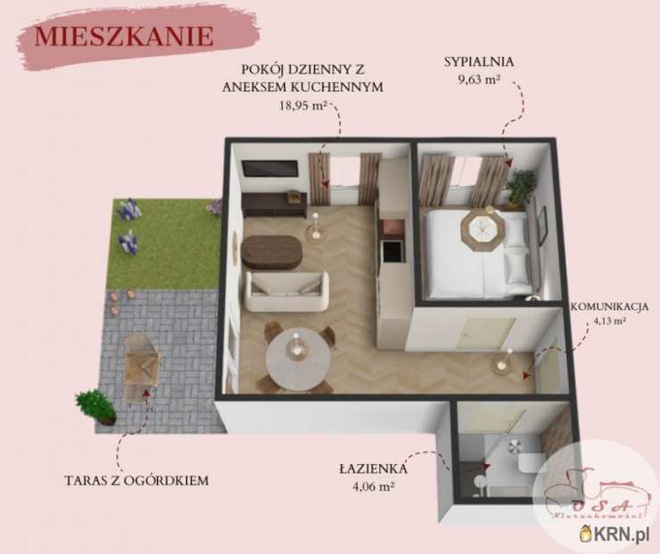 Stęszew, ul. , Mieszkanie  na sprzedaż, 2 pokojowe