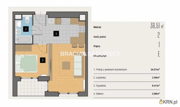 Kraków, Krowodrza, ul. Kijowska, 2 pokojowe, Mieszkanie  na sprzedaż