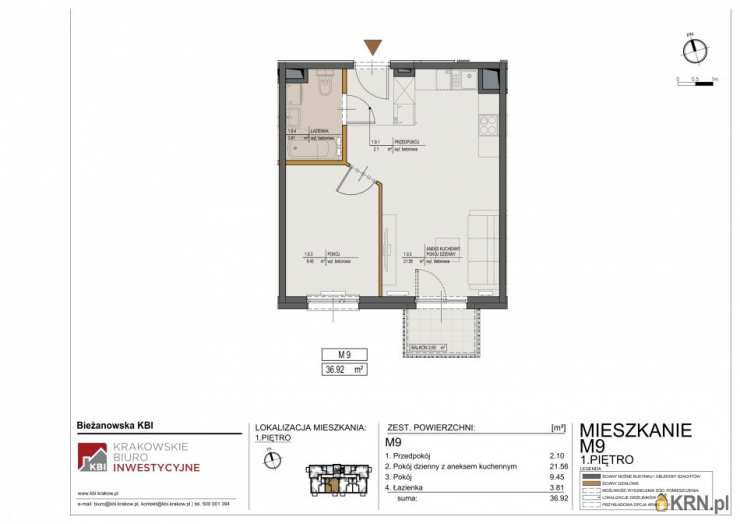 Mieszkanie  na sprzedaż, Kraków, Bieżanów-Prokocim, ul. Bieżanowska, 2 pokojowe