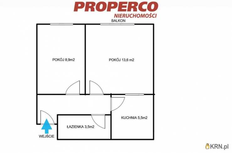 Kielce, ul. K. Szymanowskiego, 2 pokojowe, Mieszkanie  na sprzedaż