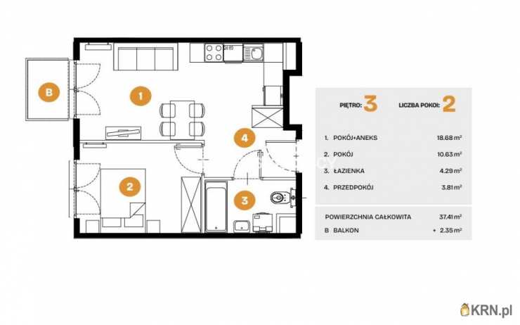 Kraków, Bronowice, ul. Na Błonie, Mieszkanie  na sprzedaż, 2 pokojowe