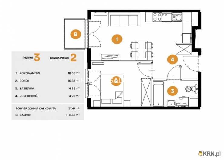 Kraków, Bronowice, ul. Na Błonie, Mieszkanie  na sprzedaż, 2 pokojowe