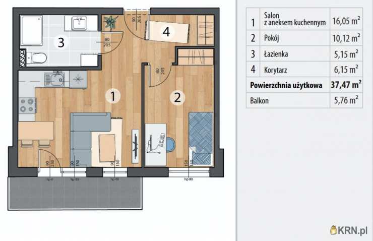 2 pokojowe, Mieszkanie  na sprzedaż, Smolec, ul. 