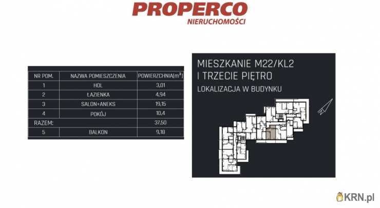 2 pokojowe, Mieszkanie  na sprzedaż, Jędrzejów, ul. 