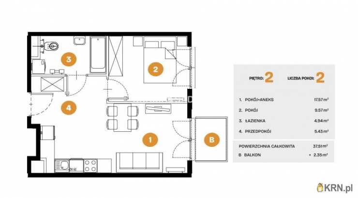 Mieszkanie  na sprzedaż, Kraków, Bronowice, ul. Na Błonie, 2 pokojowe